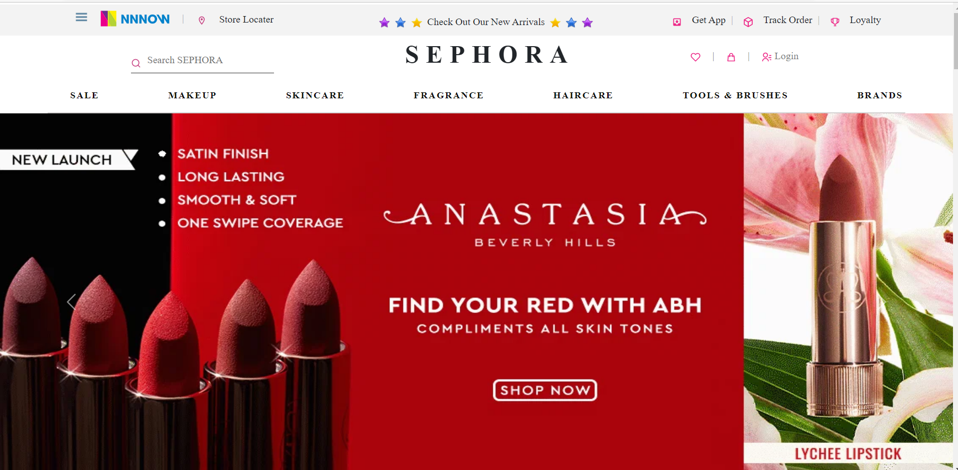 Screenshot of web app